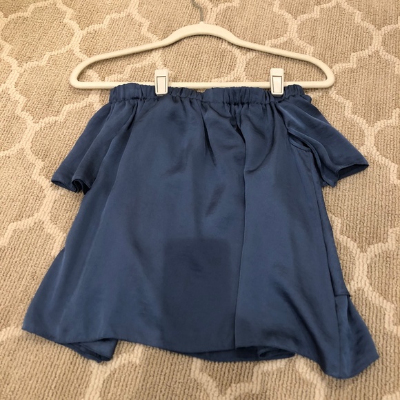 ASOS Blue Off-Shoulder Blouse - Picture 6 of 6